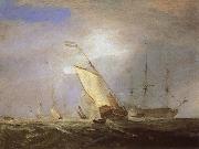 Joseph Mallord William Turner Warship oil painting on canvas